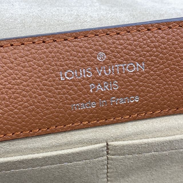 Louis vuitton original calfskin lockme ever bag M51395 brown&white