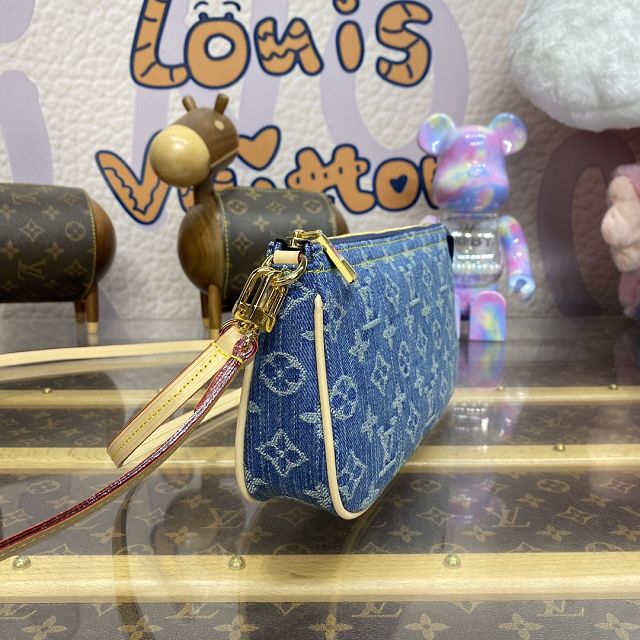 Louis vuitton original denim pochette accessoires M82692 blue