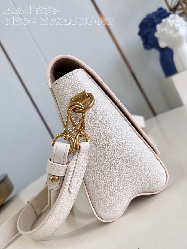 Louis vuitton original calfskin soft twist handbag M25359 white