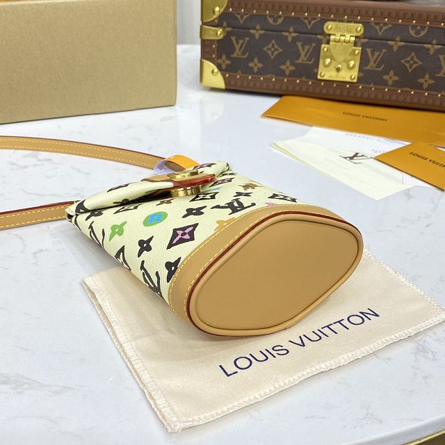 Louis vuitton original monogram canvas envelope pouch M83344 white