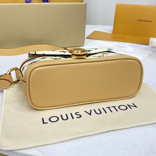 Louis vuitton original monogram canvas envelope wearable wallet M83346 white