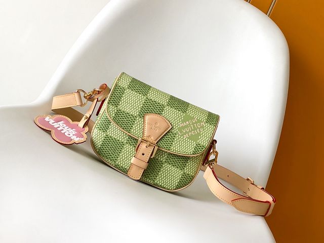 Louis vuitton original monogram canvas montsouris messenger PM N40665 green