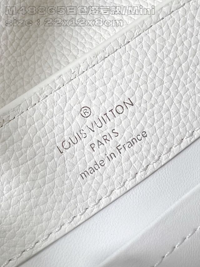 Louis vuitton original calfskin capucines east west mini M24671 white