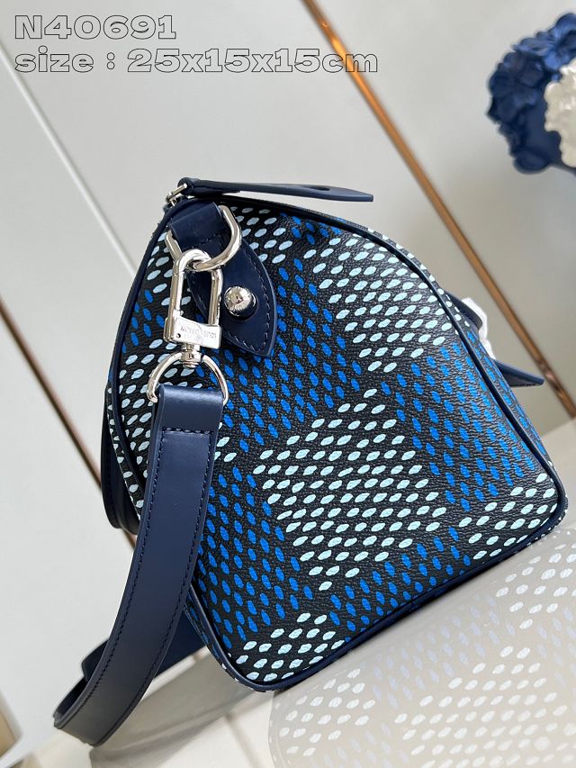 Louis vuitton original damier canvas speedy 25 N40691 blue