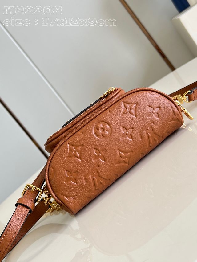 Louis vuitton original calfskin mini bumbag M82208 cognac brown