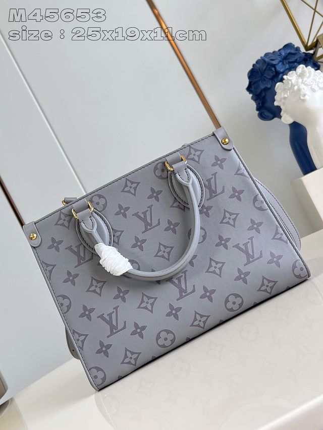 Louis vuitton original calfskin onthego pm M12465 grey