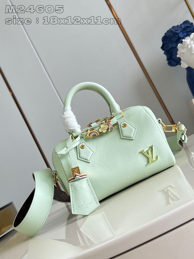 Louis vuitton original calfskin speedy 18 M24605 green