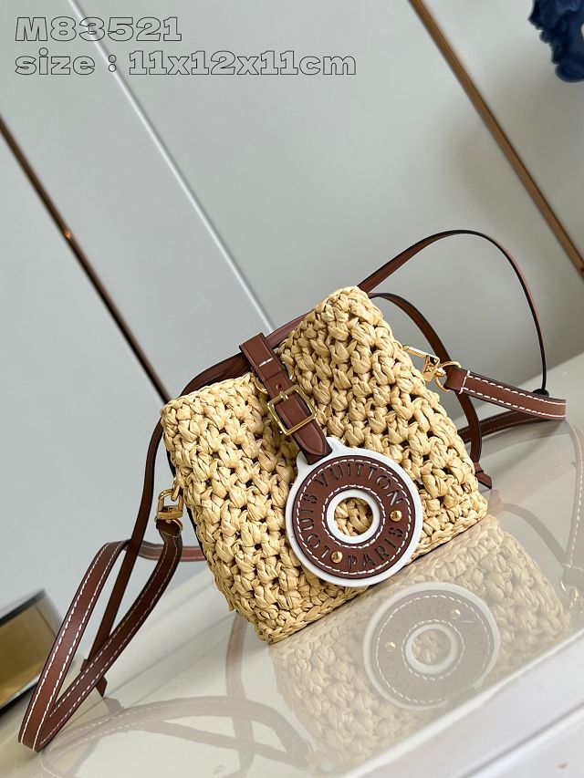 Louis vuitton original raffia noe purse M83521 natural