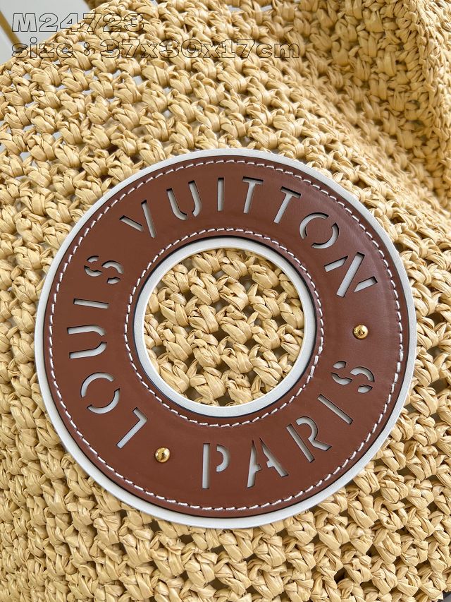 Louis vuitton original raffia onthego mm M24723 natural