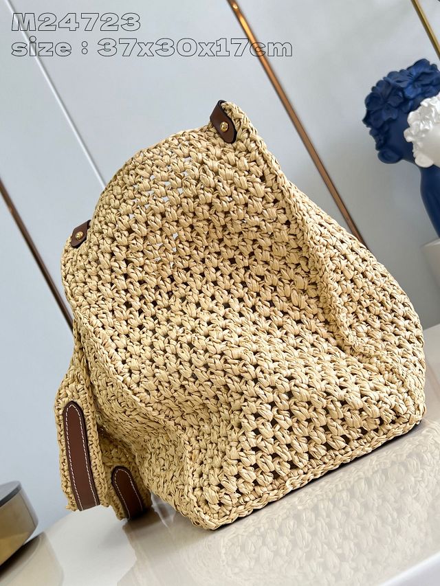 Louis vuitton original raffia onthego mm M24723 natural