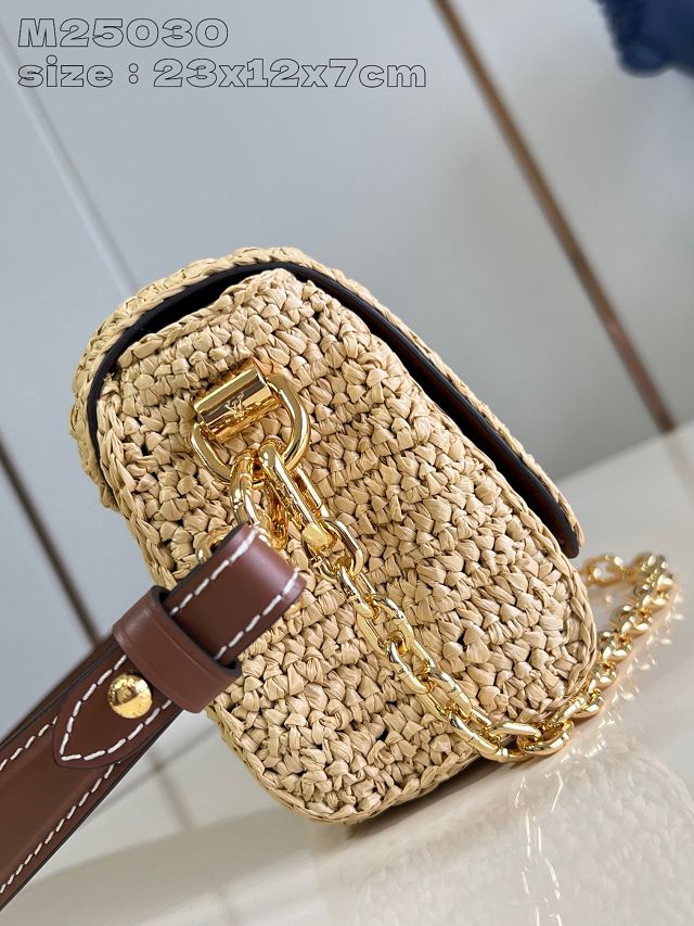 Louis vuitton original raffia twist west bag M25030 natural