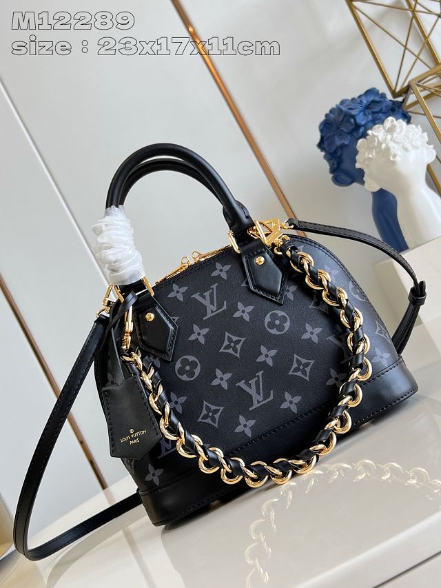 Louis vuitton original calfskin alma BB handbag M12289 black