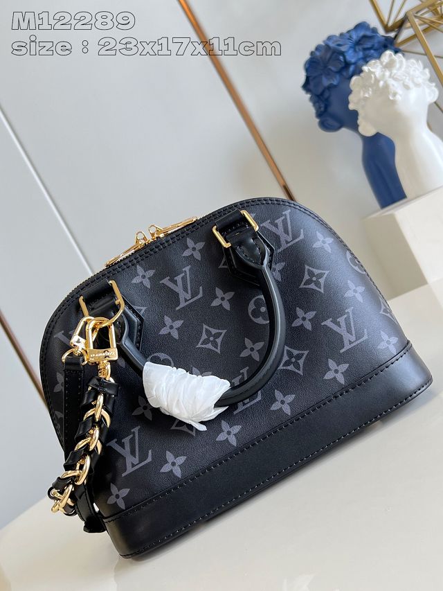 Louis vuitton original calfskin alma BB handbag M12289 black