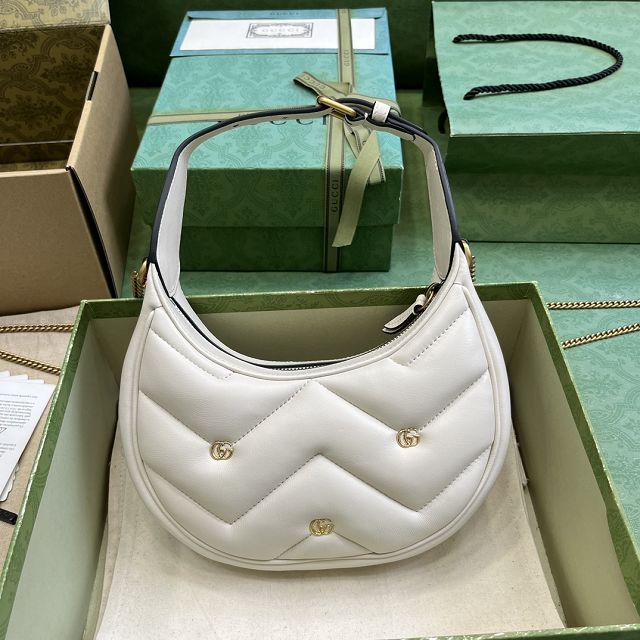 GG original calfskin marmont small shoulder bag 770983 white