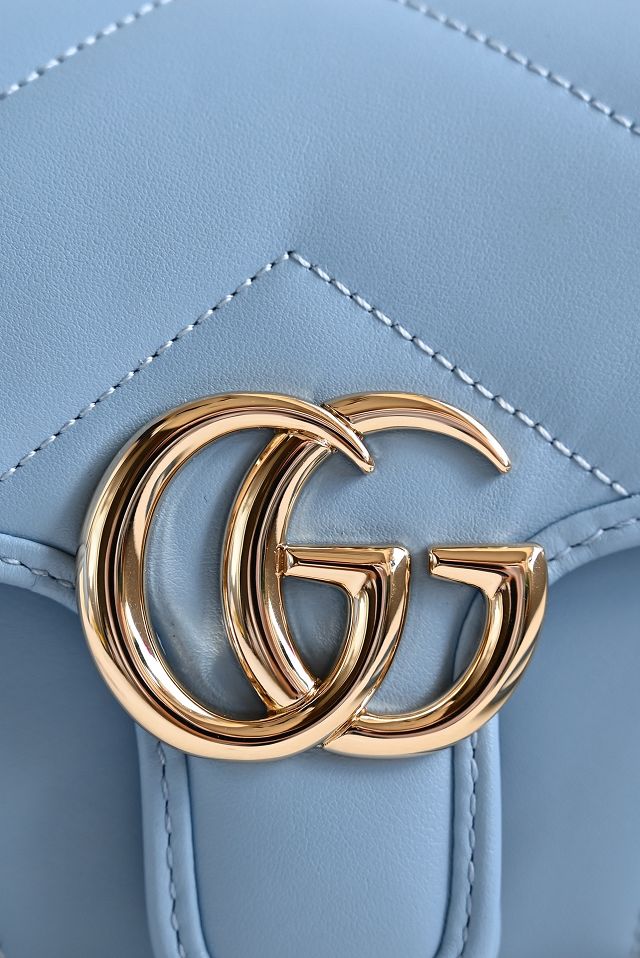 GG original calfskin marmont mini bag 446744 light blue