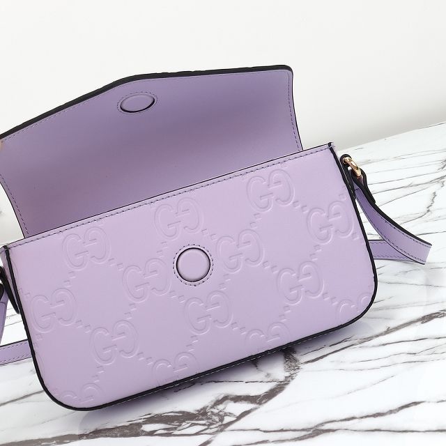 GG original calfskin super mini shoulder bag 772794 purple