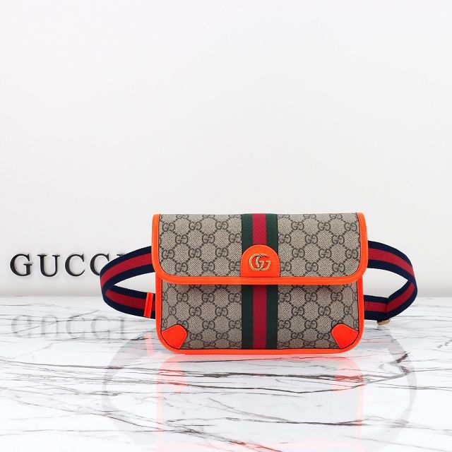 GG original canvas belt bag 752597 orange