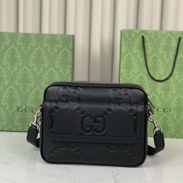 GG original calfskin jumbo GG small crossbody bag 794088 black