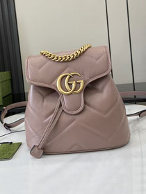 GG original calfskin marmont mini backpack 777253 dusty pink