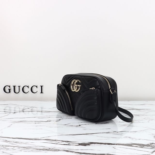 GG original calfskin marmont small shoulder bag 798715 black