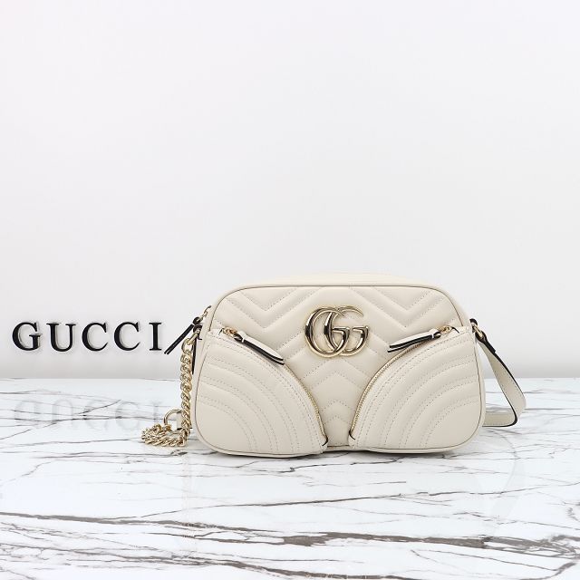 GG original calfskin marmont small shoulder bag 798715 white