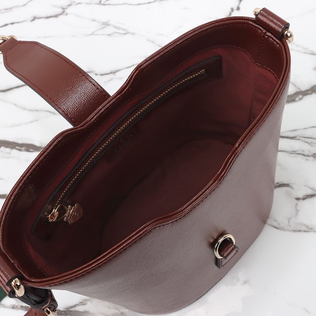 GG original calfskin mini bucket shoulder bag 782908 dark brown