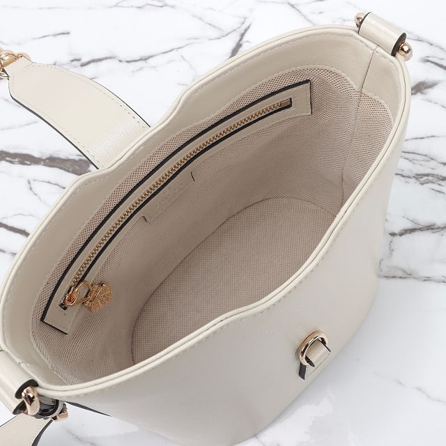 GG original calfskin mini bucket shoulder bag 782908 white