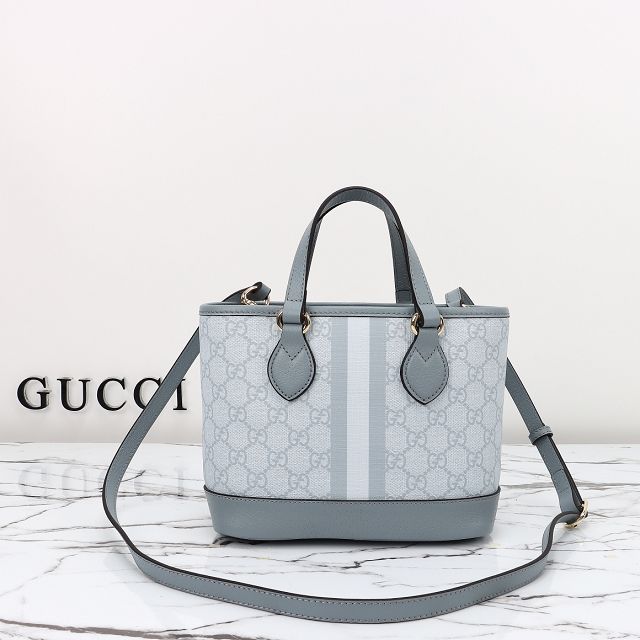 GG original canvas ophidia mini tote bag 811716 light blue