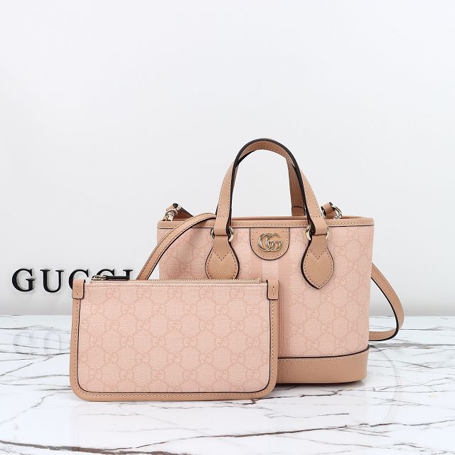 GG original canvas ophidia mini tote bag 811716 light pink