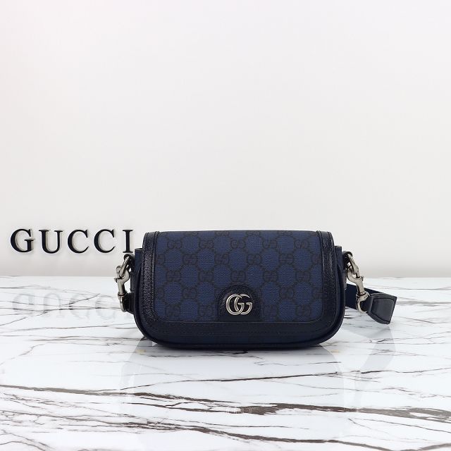 GG original canvas ophidia super mini shoulder bag 795466 blue