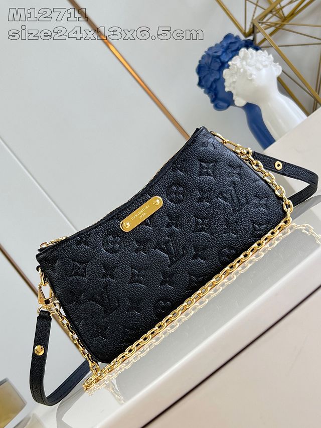 Louis vuitton original calfskin liv pochette M12711 black