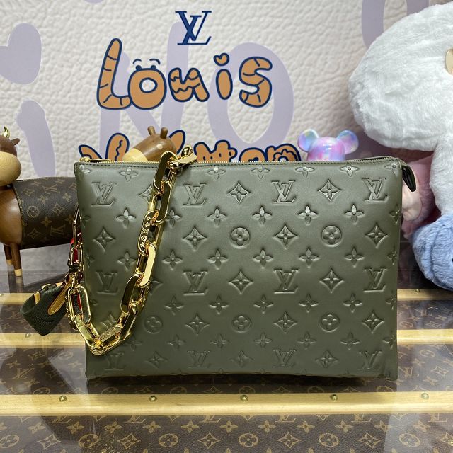 Louis vuitton original lambskin coussin pm bag M25110 green