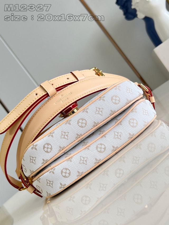 Louis vuitton original monogram canvas saumur BB M12327 white