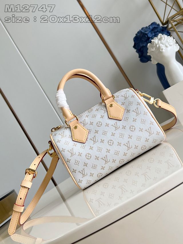 Louis vuitton original monogram canvas speedy 20 M12747 white