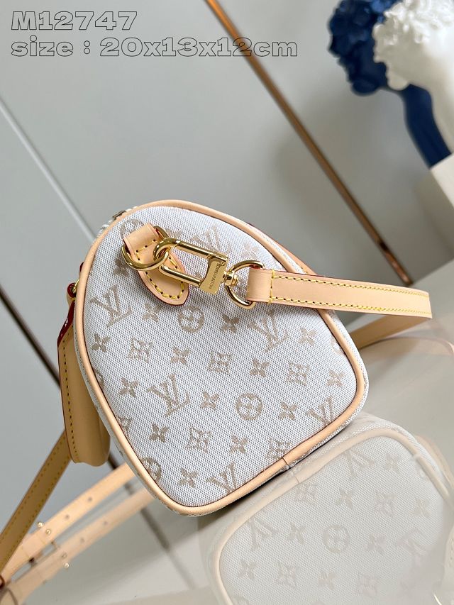 Louis vuitton original monogram canvas speedy 20 M12747 white