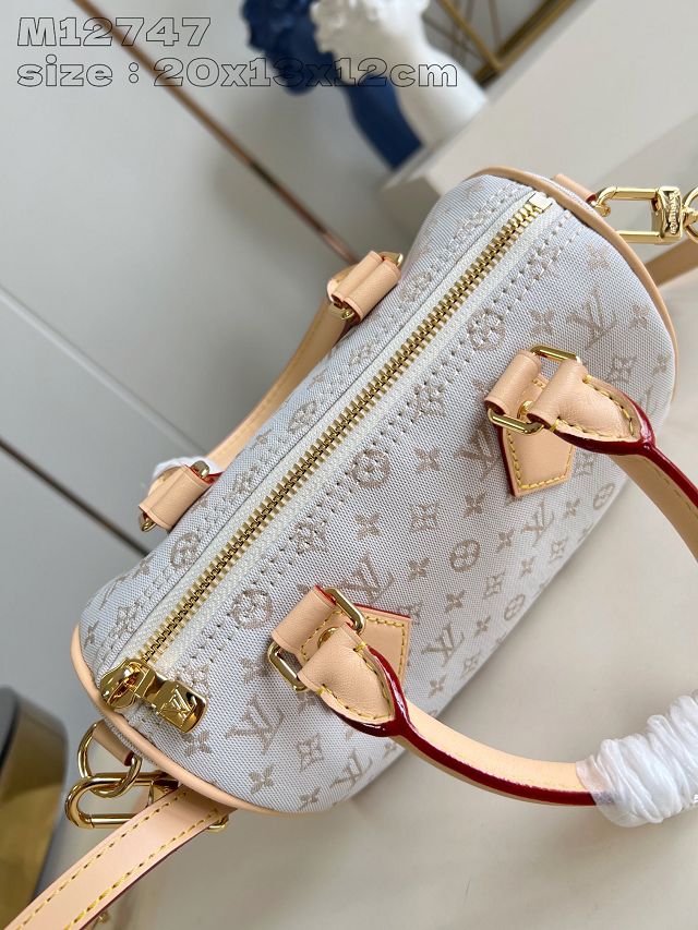 Louis vuitton original monogram canvas speedy 20 M12747 white