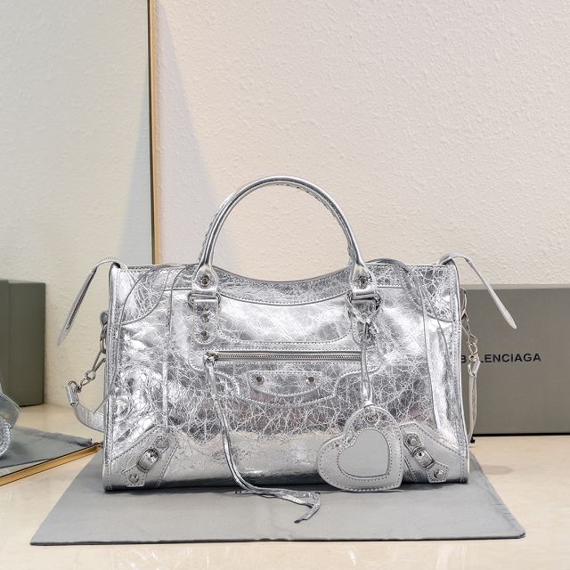 Balenciaga original lambskin le city medium bag 7977862 silver