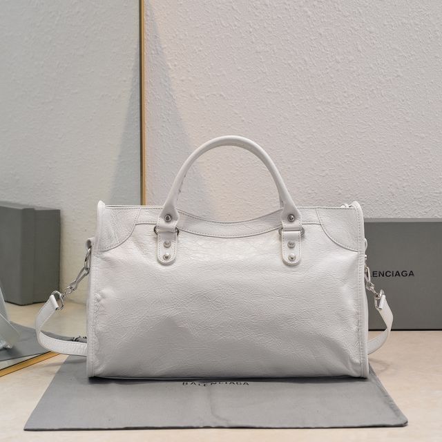 Balenciaga original lambskin le city medium bag 7977862 white