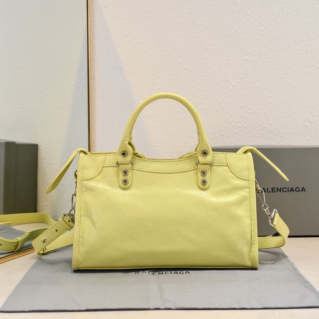 Balenciaga original lambskin le city small bag 8114422 yellow