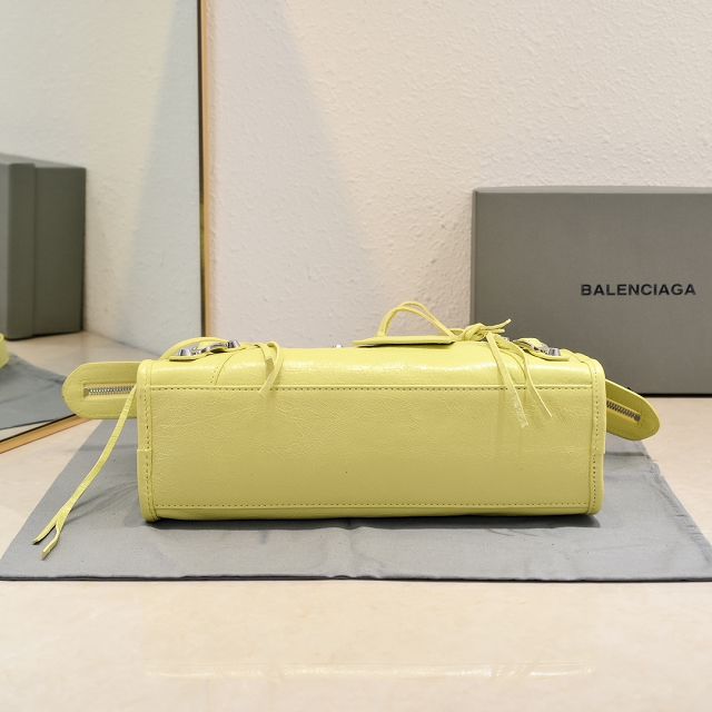 Balenciaga original lambskin le city small bag 8114422 yellow