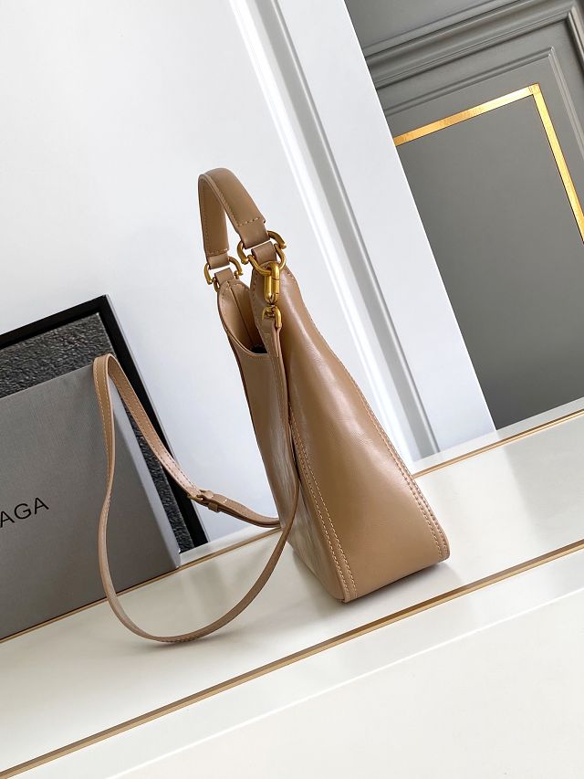 Balenciaga original calfskin bb soft small hobo bag 8019282 apricot