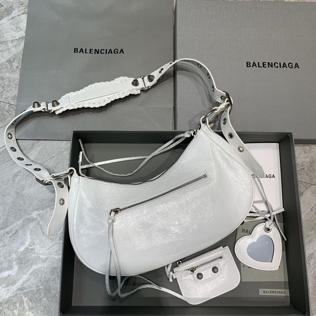 Balenciaga original lambskin le cagole small shoulder bag 6713071 white