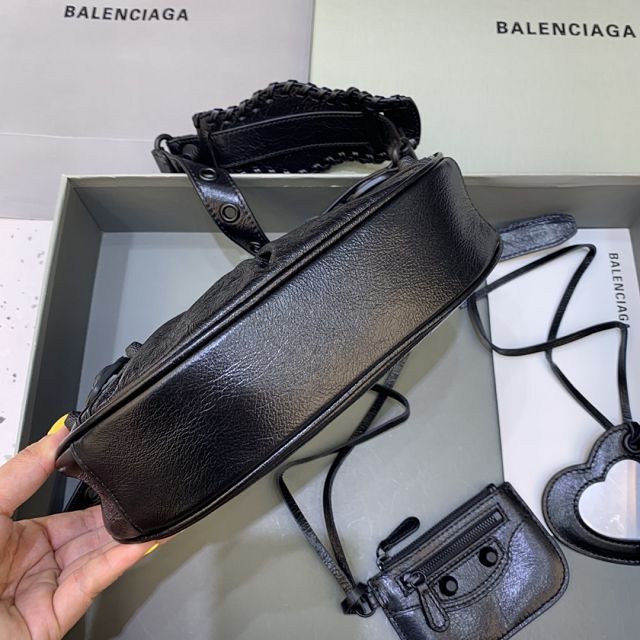 Balenciaga original lambskin le cagole xs shoulder bag 6713091 allblack