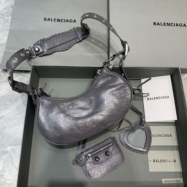 Balenciaga original lambskin le cagole xs shoulder bag 6713091 grey