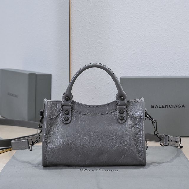 Balenciaga original lambskin le city mini bag 8063952 grey