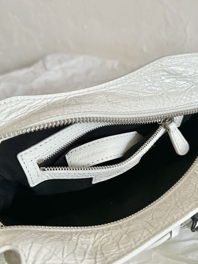 Balenciaga original  lambskin neo cagole xs city handbag 700940210 white