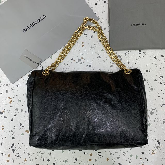 Balenciaga original calfskin monaco large bag 7659332 black