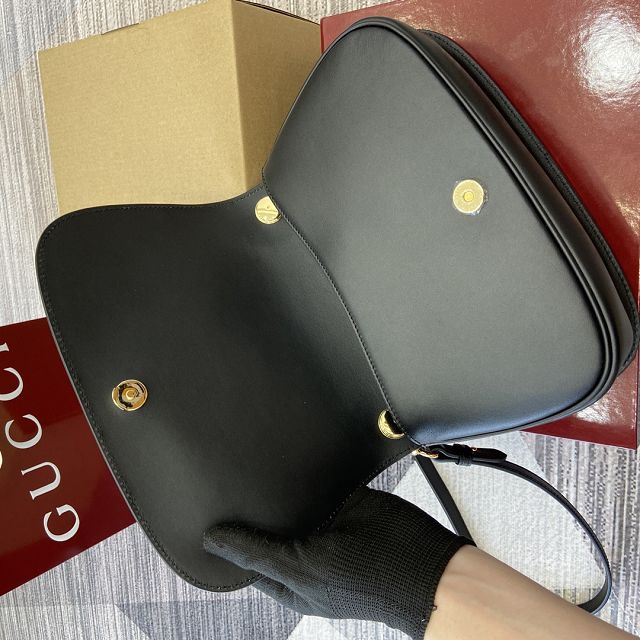 GG original calfskin blondie small top handle bag 815714 black