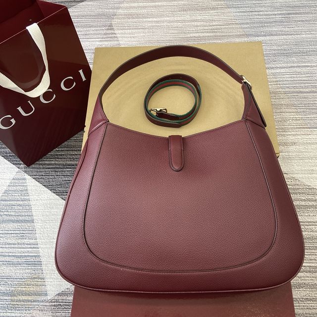 GG original calfskin jackie large shoulder bag 813650 bordeaux