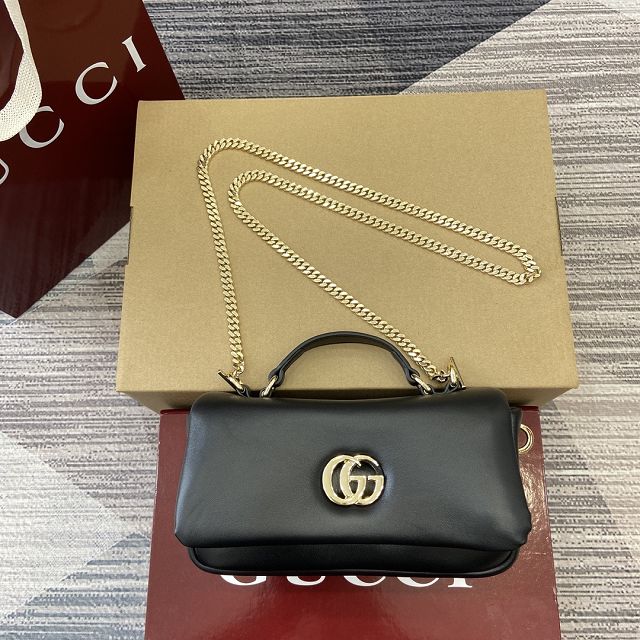 GG original calfskin milano mini top handle bag 806017 black